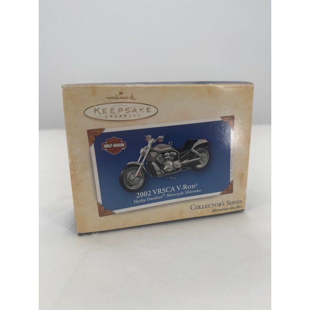 Hallmark Keepsake 2004 Harley-Davidson 2002 VRSCA V-Rod Ornament Silver Die-Cast - Picture 3 of 16